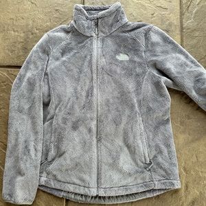 Grey Soft North Face Fuzzy Jacket